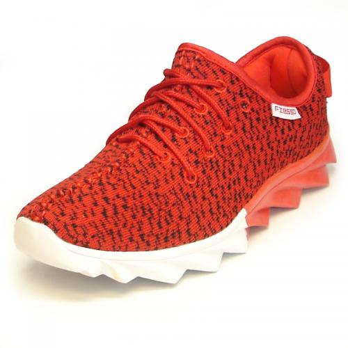 Fiesso Red Casual Lace-up Shoes FI2243.